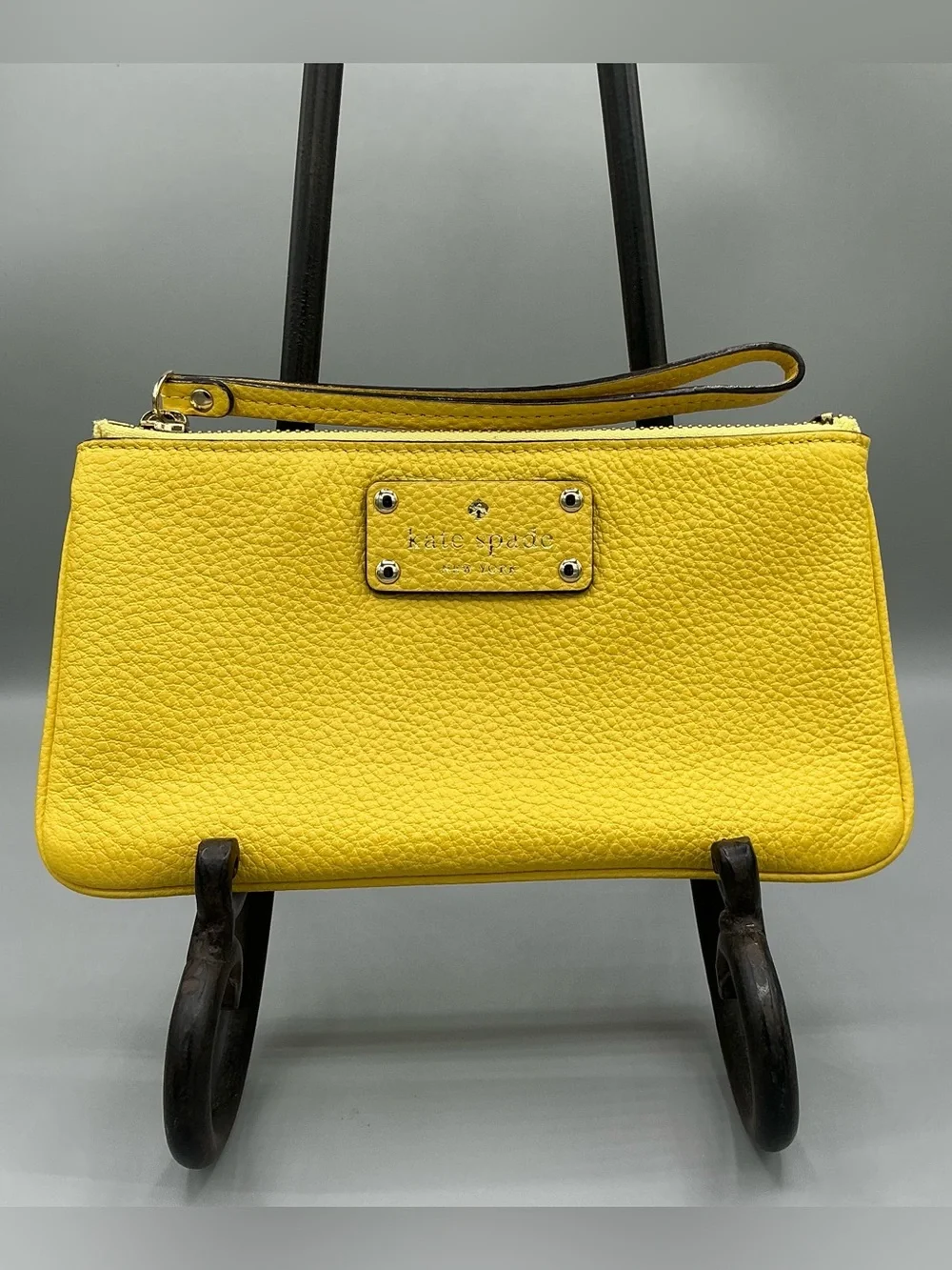 kate spade Zippered Chrissy Berkshire Road Yellow/Gold Wristlet/Clutch